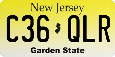 NJ license plate C36QLR