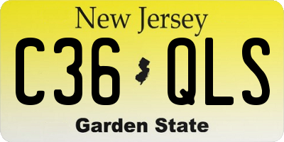 NJ license plate C36QLS