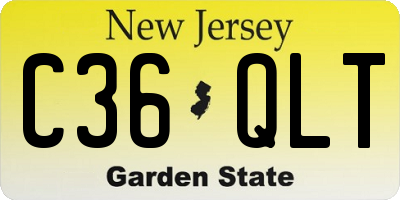 NJ license plate C36QLT