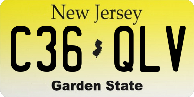 NJ license plate C36QLV