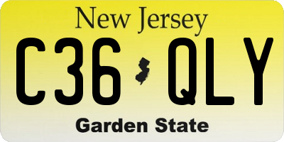 NJ license plate C36QLY