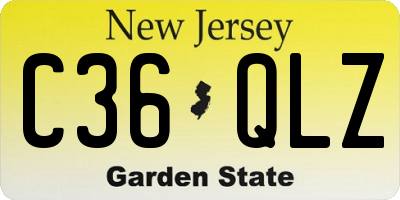 NJ license plate C36QLZ