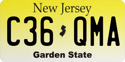 NJ license plate C36QMA