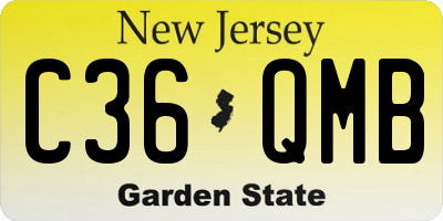 NJ license plate C36QMB