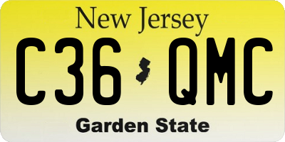 NJ license plate C36QMC