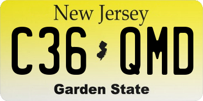 NJ license plate C36QMD