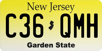 NJ license plate C36QMH