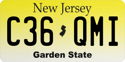 NJ license plate C36QMI