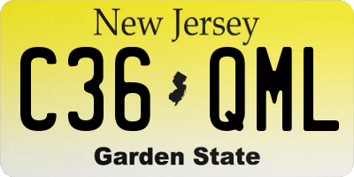 NJ license plate C36QML