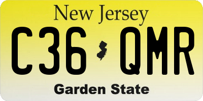 NJ license plate C36QMR