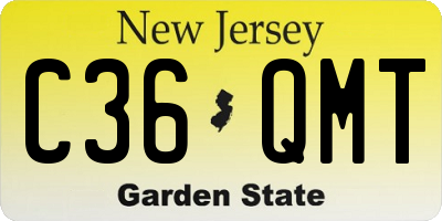 NJ license plate C36QMT