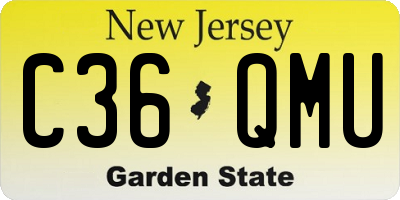 NJ license plate C36QMU