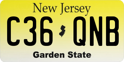 NJ license plate C36QNB