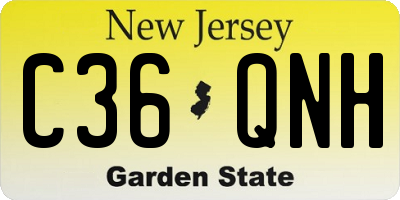 NJ license plate C36QNH