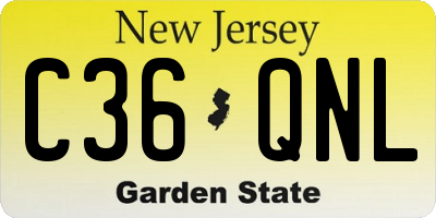 NJ license plate C36QNL
