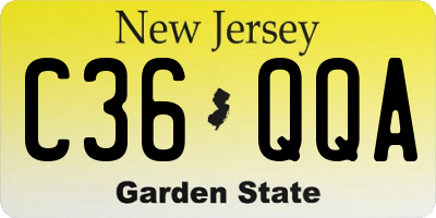 NJ license plate C36QQA