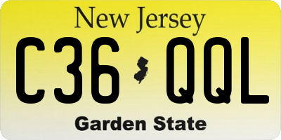 NJ license plate C36QQL