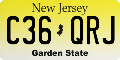 NJ license plate C36QRJ