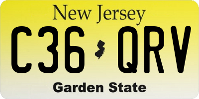 NJ license plate C36QRV
