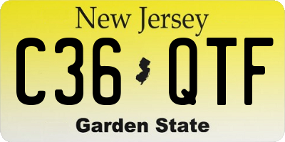 NJ license plate C36QTF
