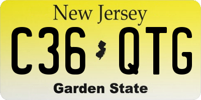 NJ license plate C36QTG