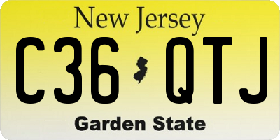 NJ license plate C36QTJ