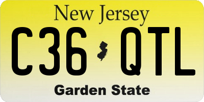 NJ license plate C36QTL