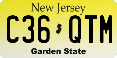 NJ license plate C36QTM