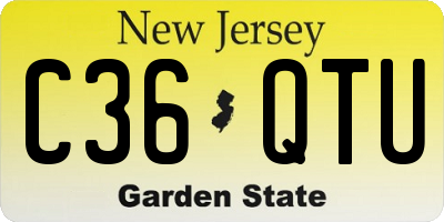 NJ license plate C36QTU
