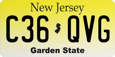 NJ license plate C36QVG