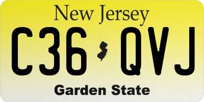 NJ license plate C36QVJ