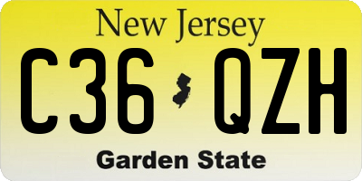 NJ license plate C36QZH