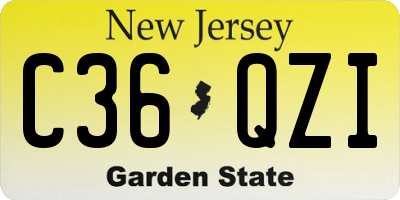 NJ license plate C36QZI