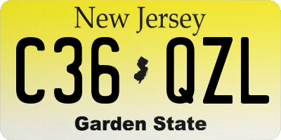 NJ license plate C36QZL