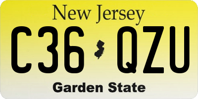 NJ license plate C36QZU