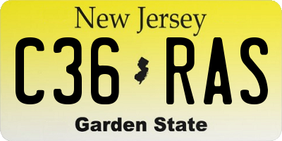 NJ license plate C36RAS