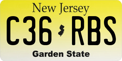 NJ license plate C36RBS
