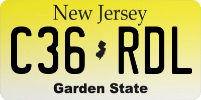 NJ license plate C36RDL