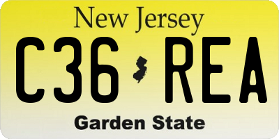 NJ license plate C36REA