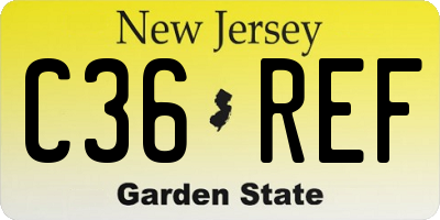 NJ license plate C36REF