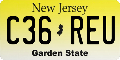 NJ license plate C36REU