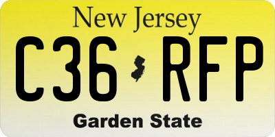 NJ license plate C36RFP