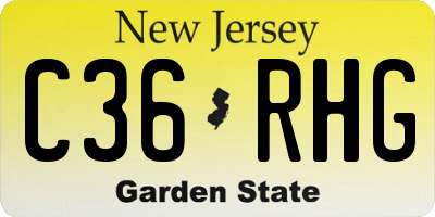 NJ license plate C36RHG