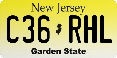 NJ license plate C36RHL