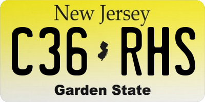 NJ license plate C36RHS