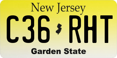 NJ license plate C36RHT