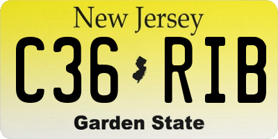 NJ license plate C36RIB
