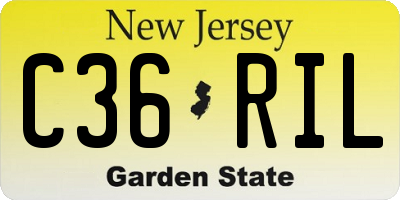 NJ license plate C36RIL