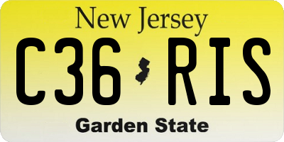 NJ license plate C36RIS