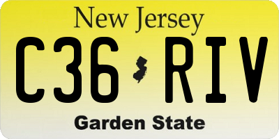 NJ license plate C36RIV